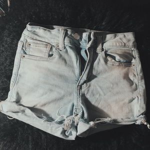 AMERICAN EAGLE LIGHT BLUE JEAN SHORTS